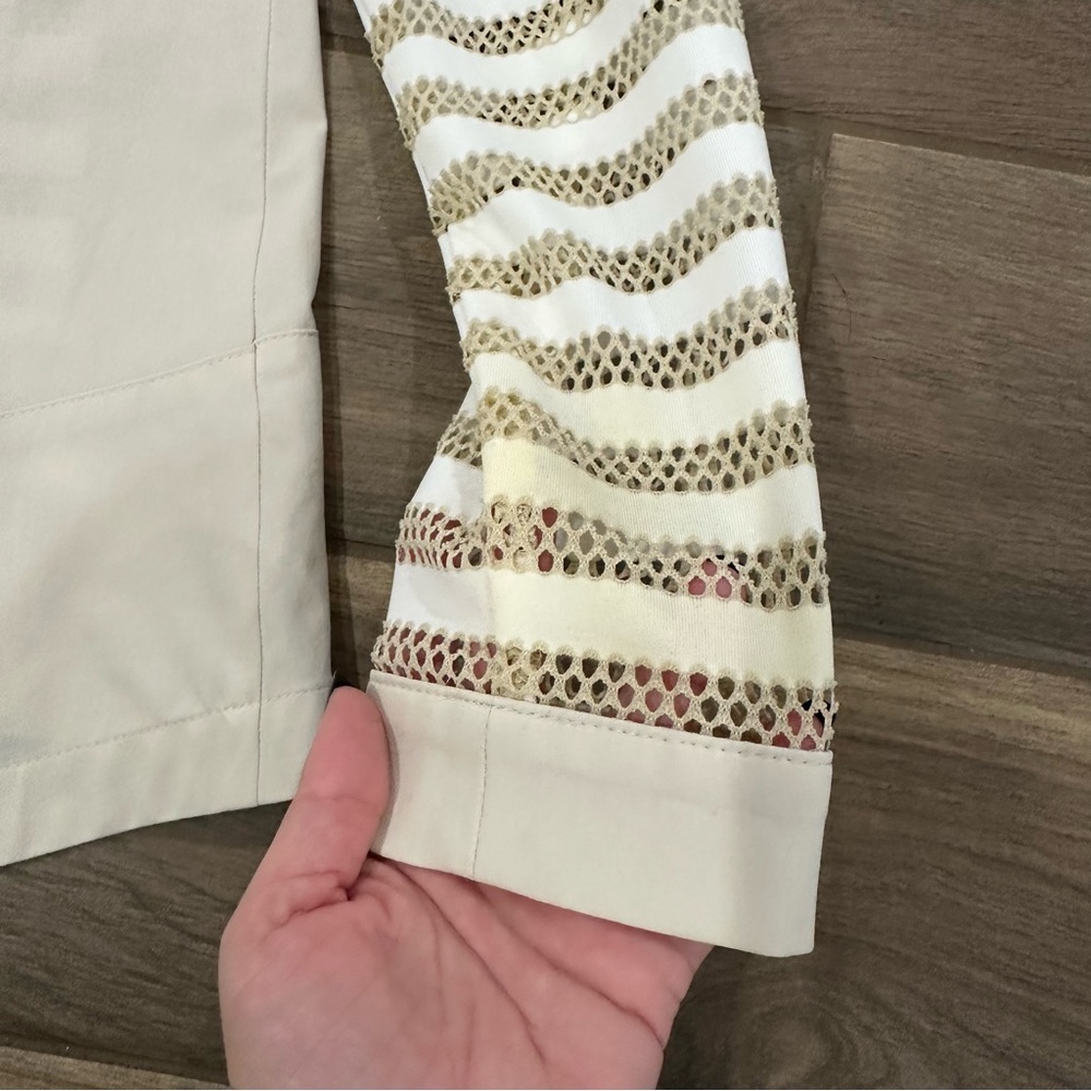 Striped Beige Women's Jacket - Picture 5 of 6